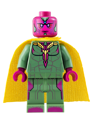 LEGO Minifigure-Vision - Dark Azure Spot on Forehead-Super Heroes / Avengers Age of Ultron-sh178-Creative Brick Builders
